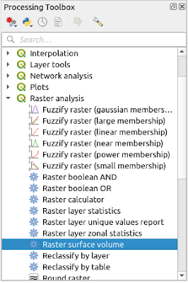 Raster surface volume tool