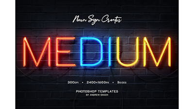 Neon Wall Logo Creator Templates Download In PSD Files