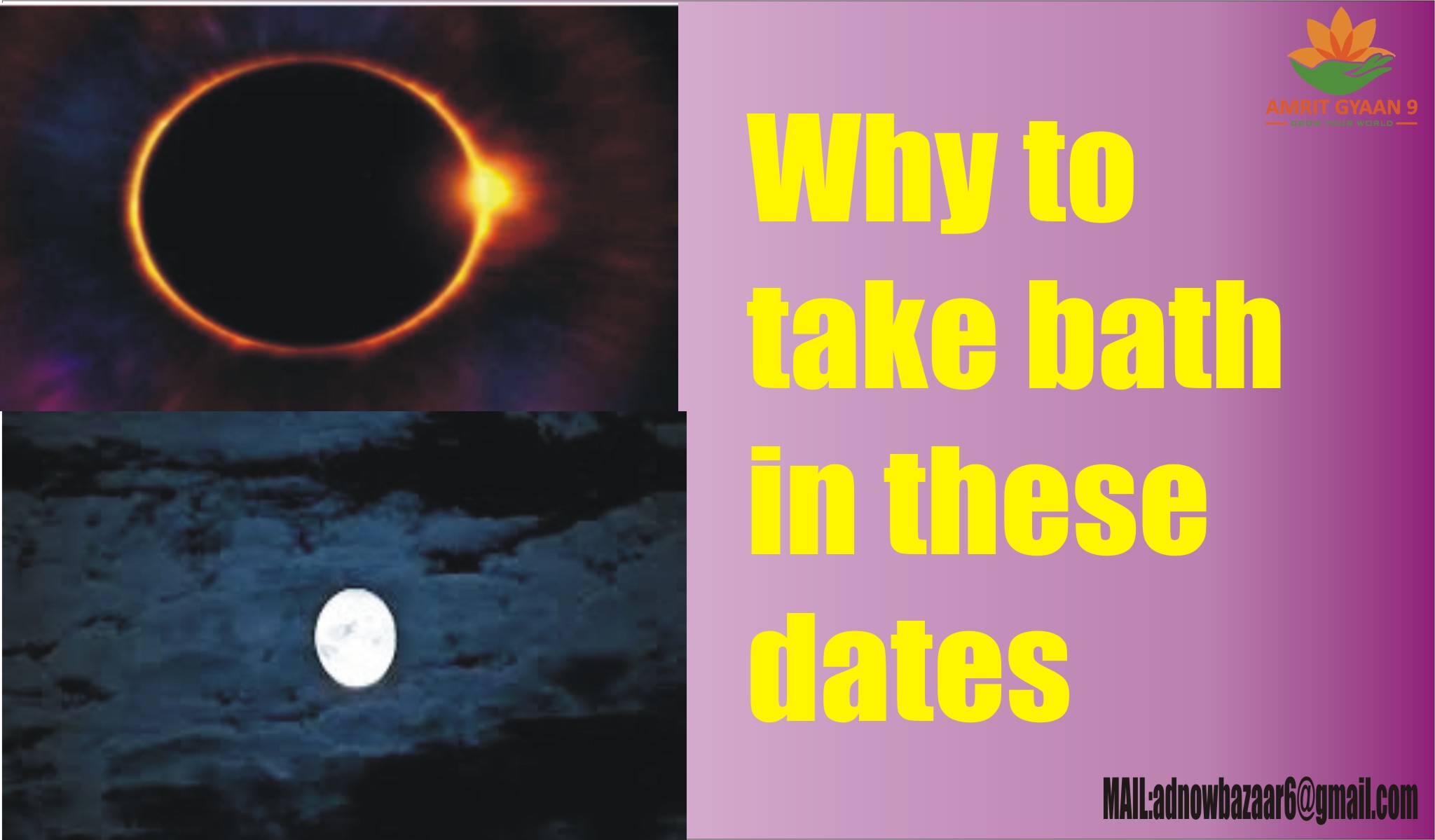 "AMRIT GYAAN " Why to take bath in these dates