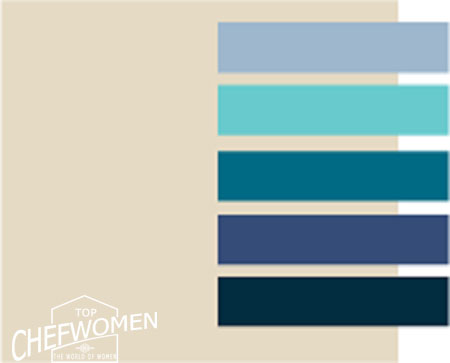 يتناسق اللون مع درجات اللون الأبيض الفاتح ودرجات Top Chef Women