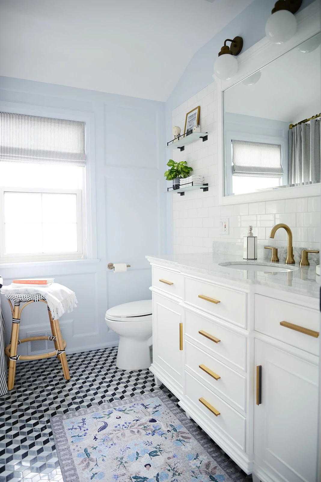 Go Bold with a Blue Bathroom for 2020