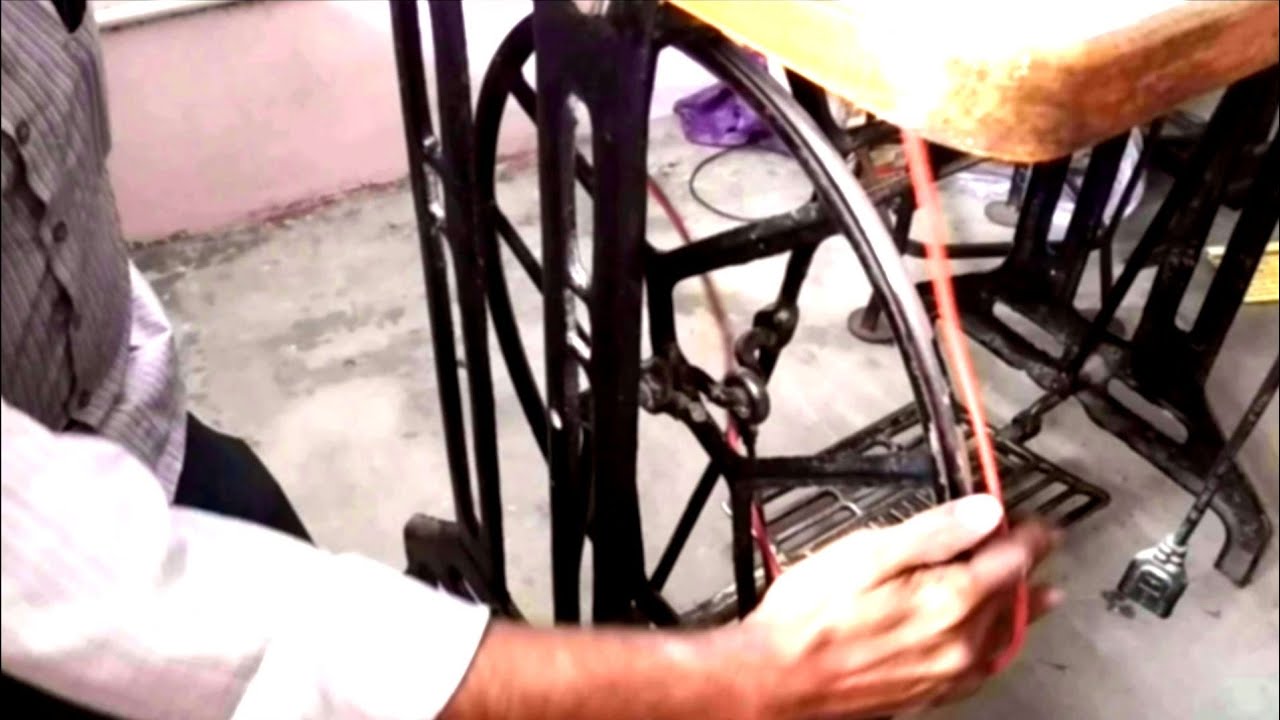 How to change sewing machine treadle leather belt my tailor kit