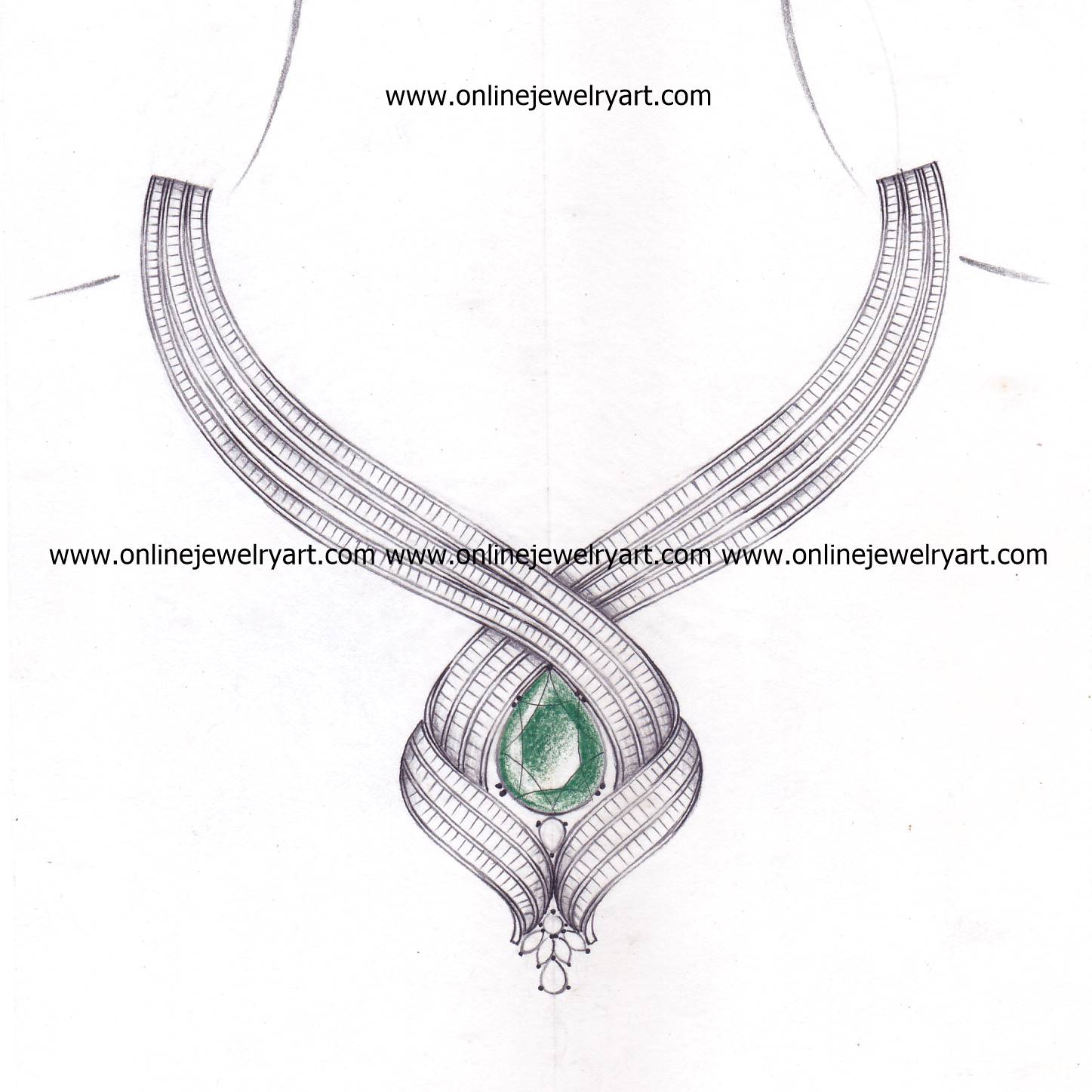 Details more than 73 diamond necklace sketch best in.eteachers