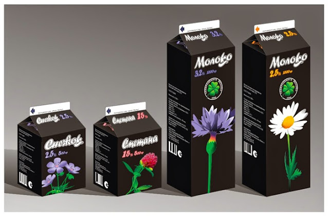 Κουτιά φρέσκου γάλακτος με τέχνη