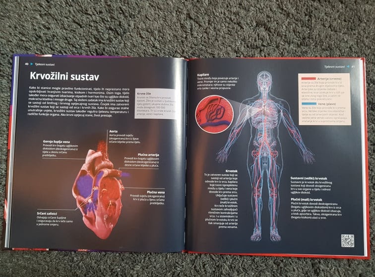 Školska knjiga ljudsko tijelo