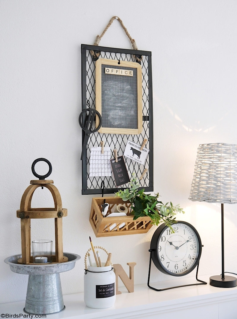 DIY Farmhouse Office Decor + New Printables - Party Ideas