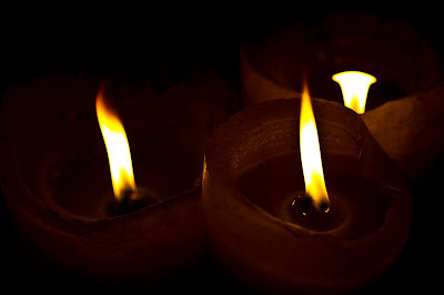 robert santafede three flame candles