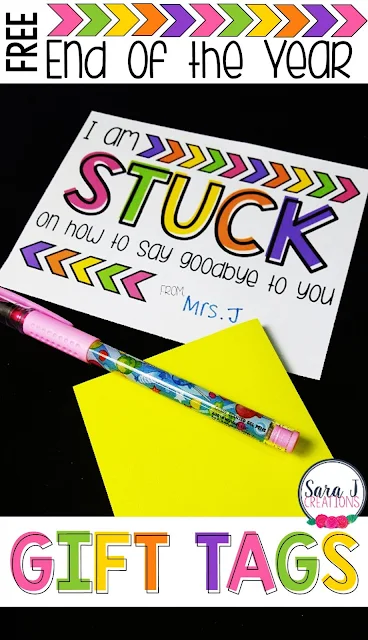 10 FREE Gift Tags for end of the school year student gifts and gift ideas that won't break the bank for the teacher.