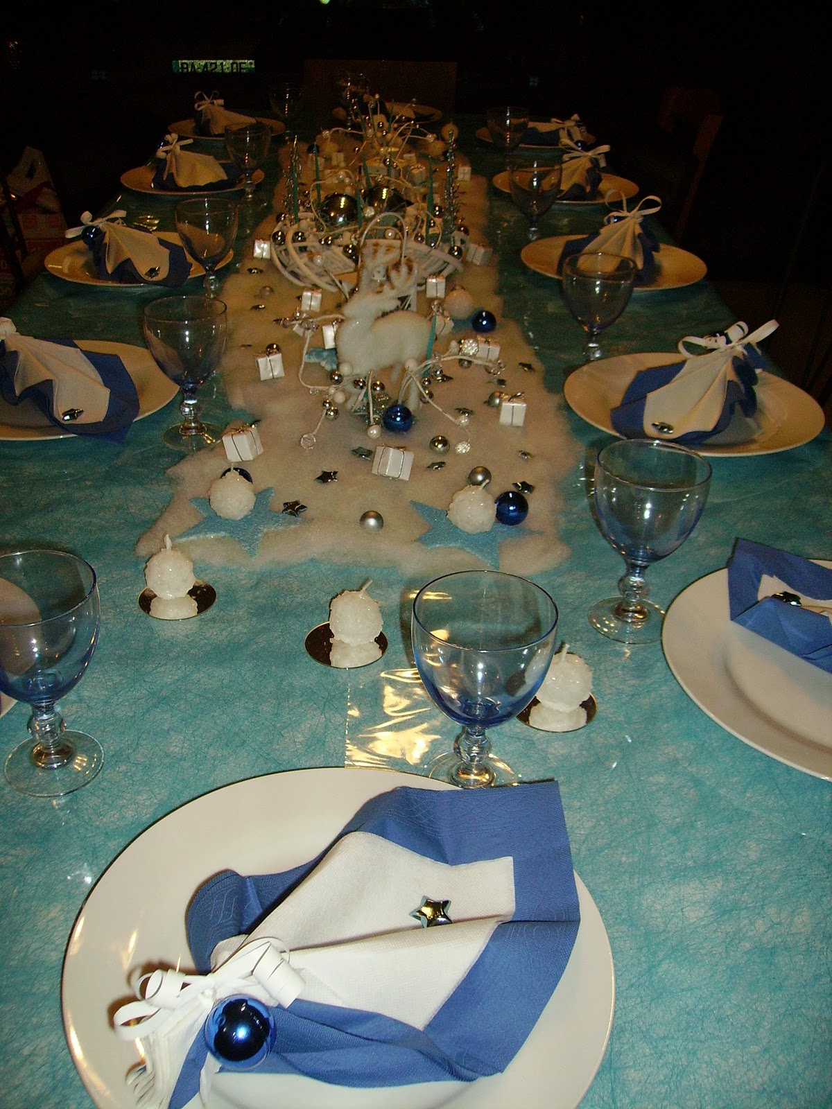 Clémarie Déco: Déco de Noël bleue et blanche