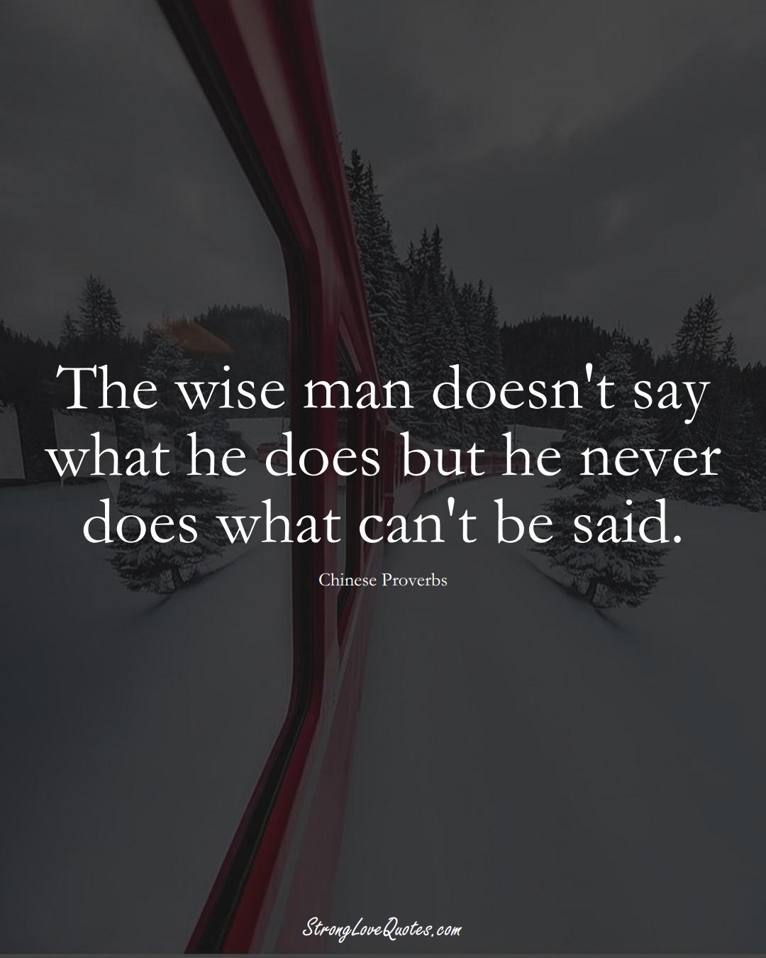 The wise man doesn't say what he does but he never does what can't be said. (Chinese Sayings);  #AsianSayings