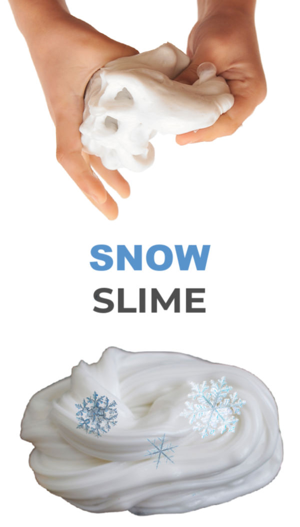Icy-cold snowman slime recipe for kids winter play #snow #snowslimerecipe #snowmanslime #slimerecipe #slimeforkids #growingajeweledrose