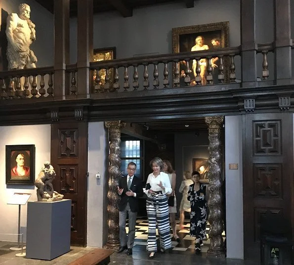Queen Mathilde of Belgium visited 'Rubens: The Master Lives' exhibition held at the Peter Paul Rubens House in the Antwerp M HKA museum