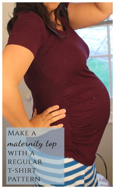 Easy maternity tee tutorial