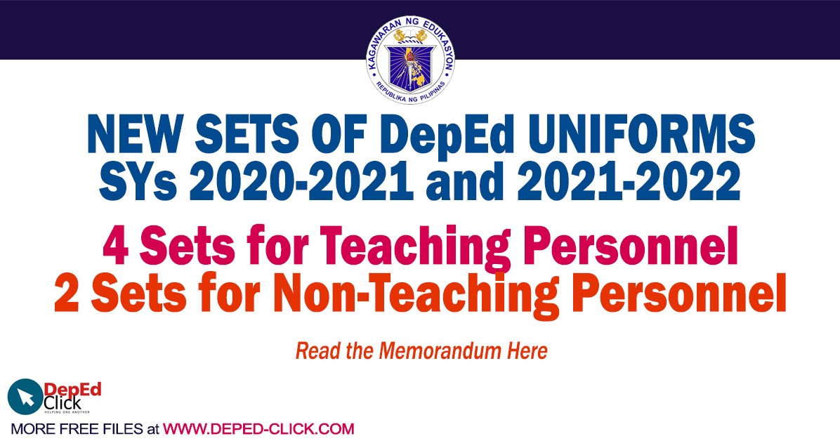 Deped Memo 2021 Uniforms