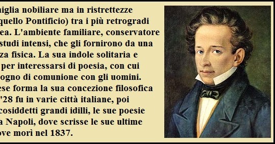 La Quiete Dopo La Tempesta Giacomo Leopardi Imparare con la Letteratura: 150 La quiete dopo la tempesta (di Giacomo