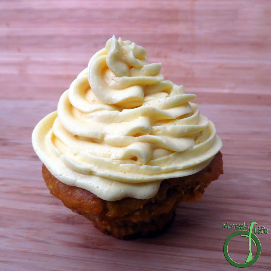 Morsels of Life - Mango Cupcakes - Make a small batch of these moist and flavorful (egg-free) mango cupcakes - made with real mango puree!