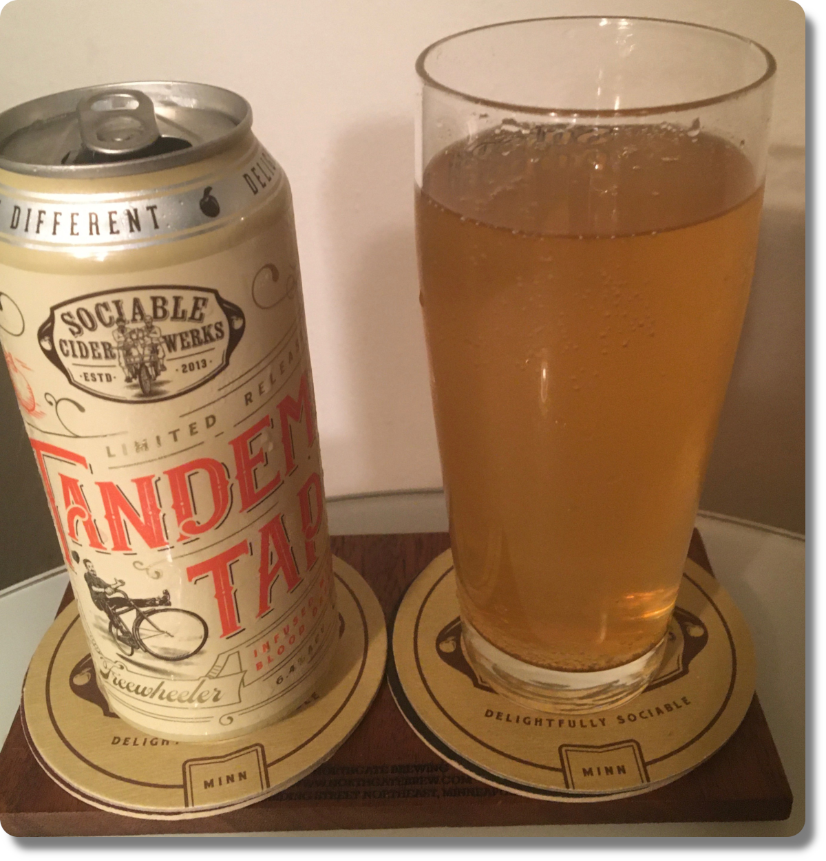 The Bitter Nib Sociable Tandem Tap Blood Orange Cider