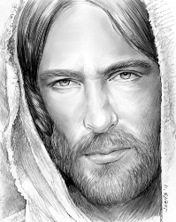 jesus sketch face thursday march