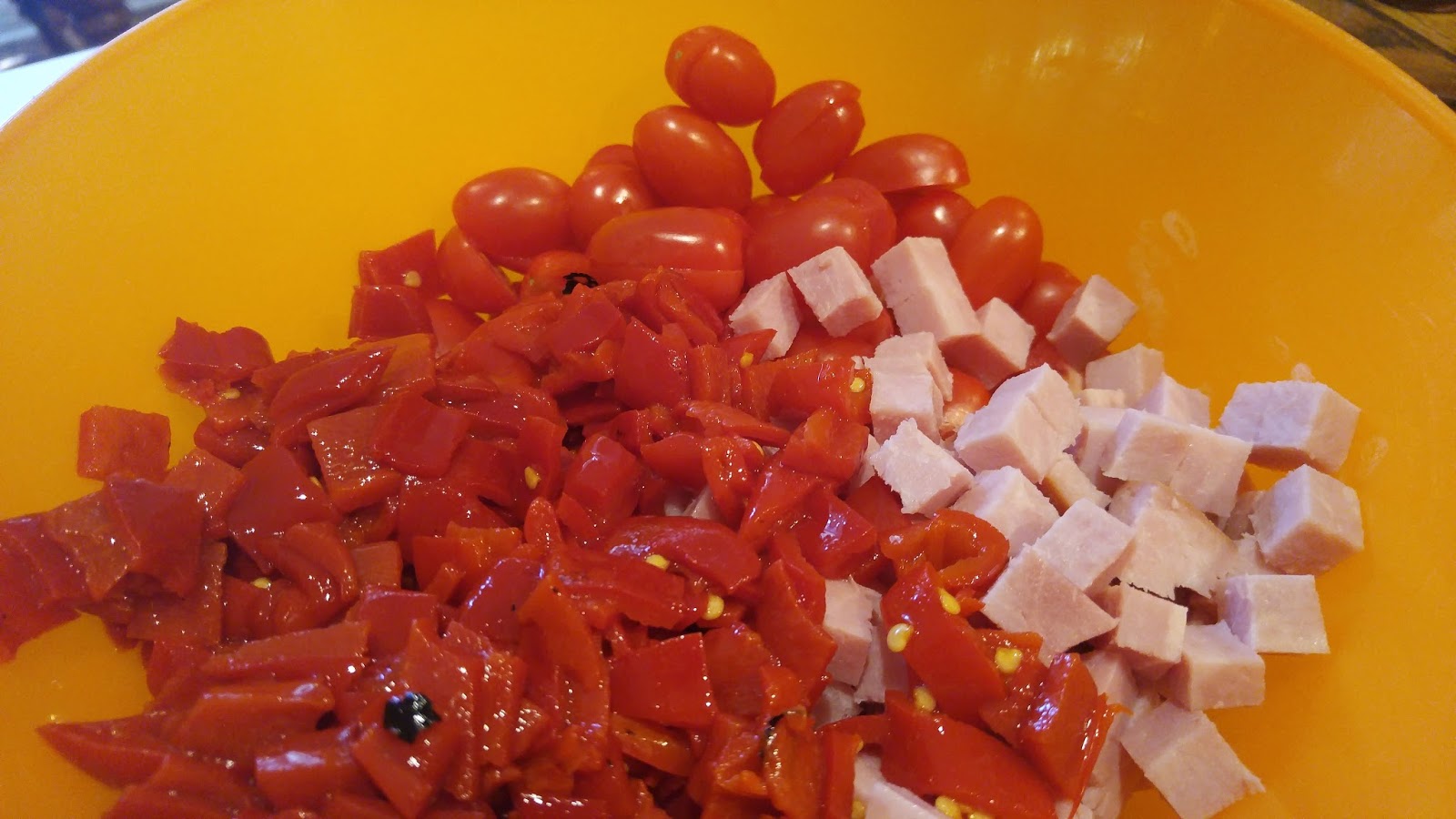 The Cannary Family Tortellini and Ham Pasta Salad