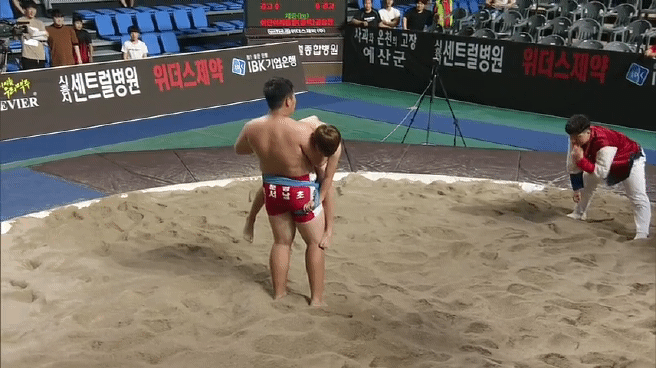 어린이 씨름대회 결승전 수준