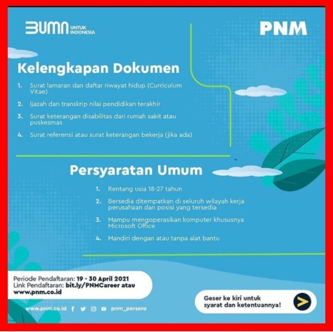 Lowongan Kerja BUMN Medan April 2021 di PT Permodalan Nasional Madani