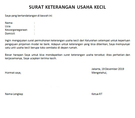 10 Contoh Surat Keterangan Usaha Lengkap Berbagai 10 Contoh Surat Keterangan Usaha Lengkap Berbagai