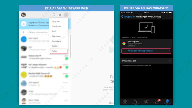 cara keluar dari whatsapp web