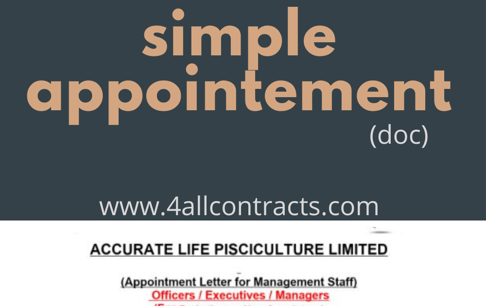 Appointment letter format in doc Car insurance and