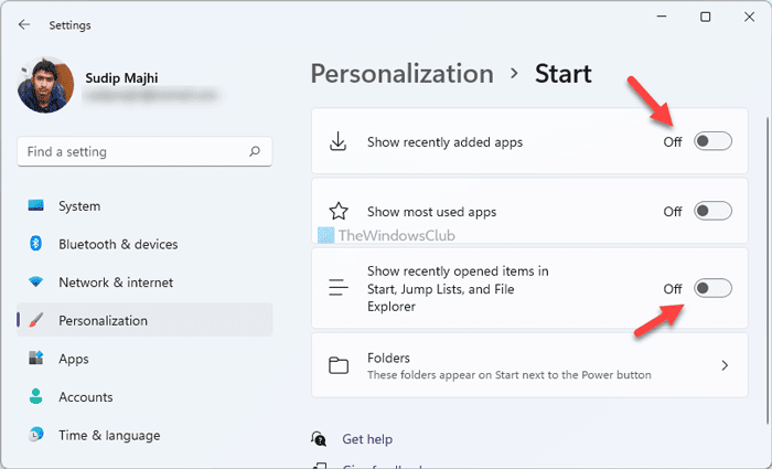 Come mostrare o nascondere l'elenco Consigliato nel menu Start su Windows 11