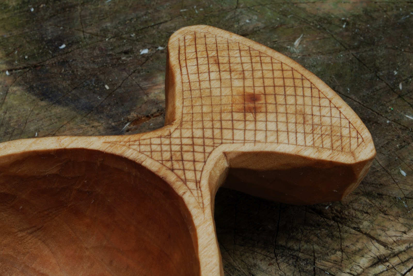 Simon Hill Green Wood Carving A few gypsy flowers and a Kuksa.