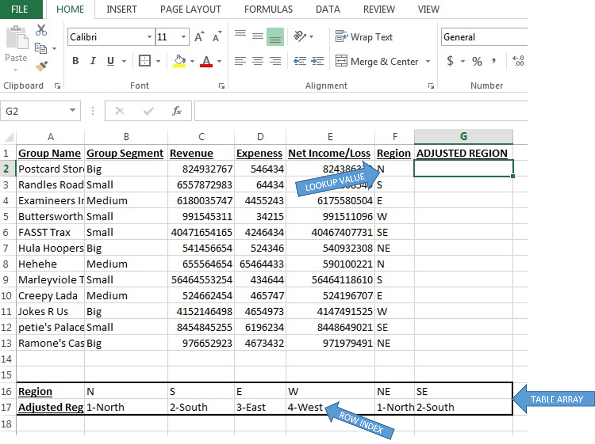 How to use Excel HLOOKUP function