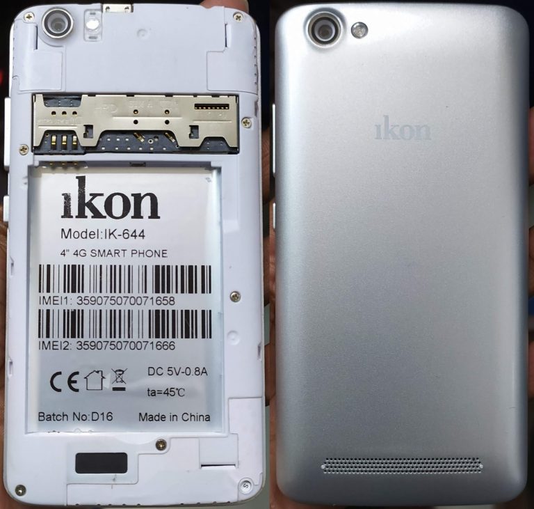 ikon IK-644 Flash File MT6735 Firmware