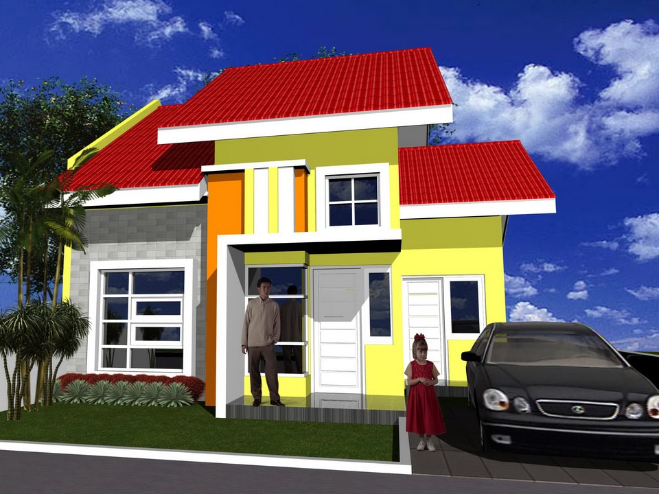 Model Rumah Impianku 43 Contoh Cat Rumah Minimalis Warna Orange Yang