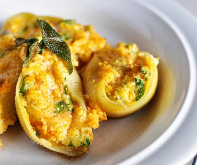 BUTTERNUT SQUASH STUFFED SHELLS WITH SAGE BROWNED BUTTER