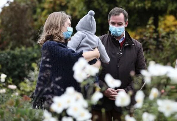 Hereditary Grand Duke Guillaume and Hereditary Princess Stephanie attended the baptism of a rose in honor of the birth of Prince Charles