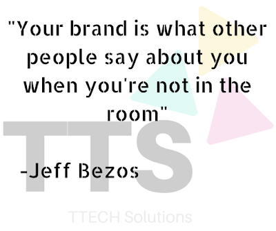 A pic showing logo of TTECH Solutions with Good Quote of Jeff Bezos, Positive Quote, Good Quote Category