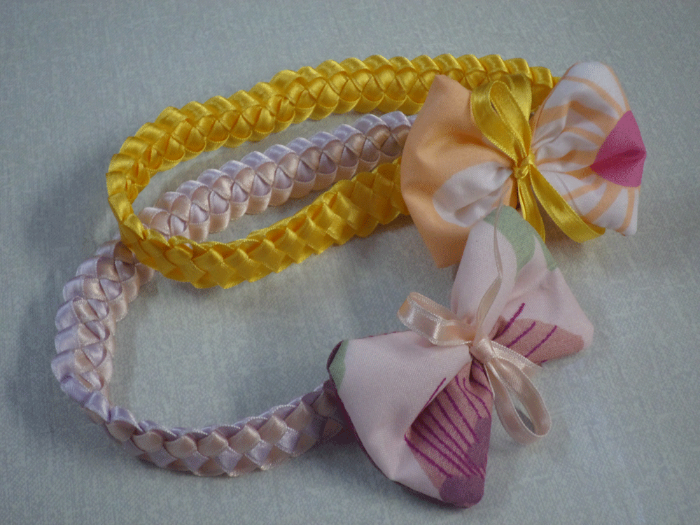 Flores e Flores Tiara de Fita passo a passo