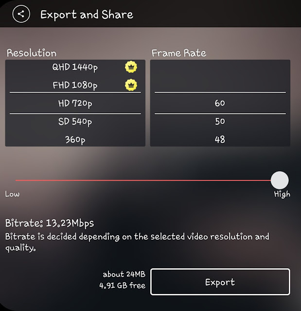 Lower export video resolution