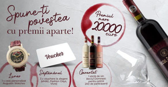 Concurs Beciul Domnesc 2020 - Castiga 20.000 Euro, 3 Ceasuri personalizate de la Augustin Watches sau 30 vouchere la alegere Concurs Beciul Domnesc 2020 - Castiga 20.000 Euro, 3 Ceasuri personalizate de la Augustin Watches sau 30 vouchere la alegere - vincon - castiga.net