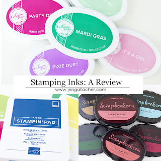 Stamping Ink Pads: a review on stamp ink pads by Jen Gallacher for www.jengallacher.com #stamping #inkpad #jengallacher 