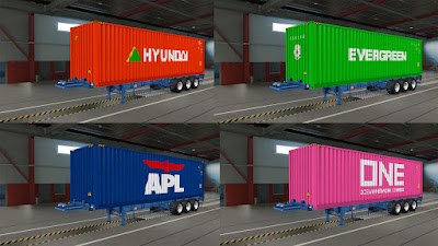 Real Container Trailer Mod ETS2 1.35 - 1.38