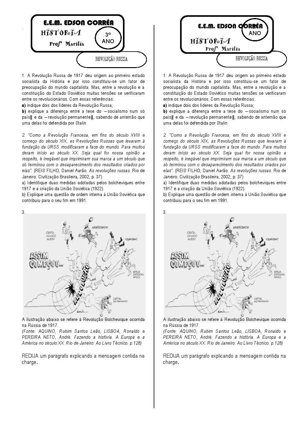 Educar na EJA REVOLUÇÃO RUSSA Educar na EJA REVOLUÇÃO RUSSA