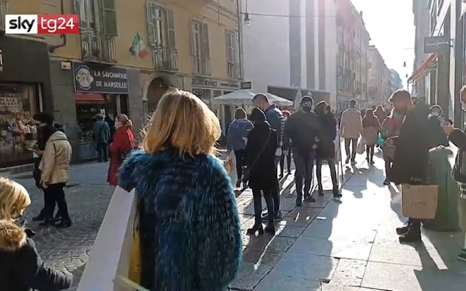 Torino, folla in centro dopo ritorno a zona arancione