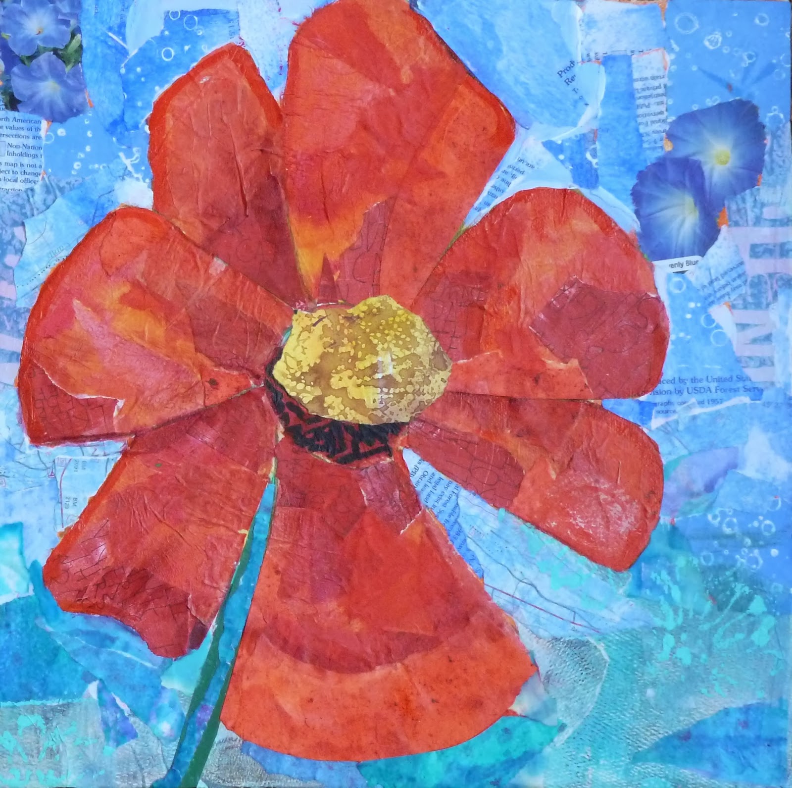 JO REIMER Jo Reimer Torn Paper Collage... trying a new method