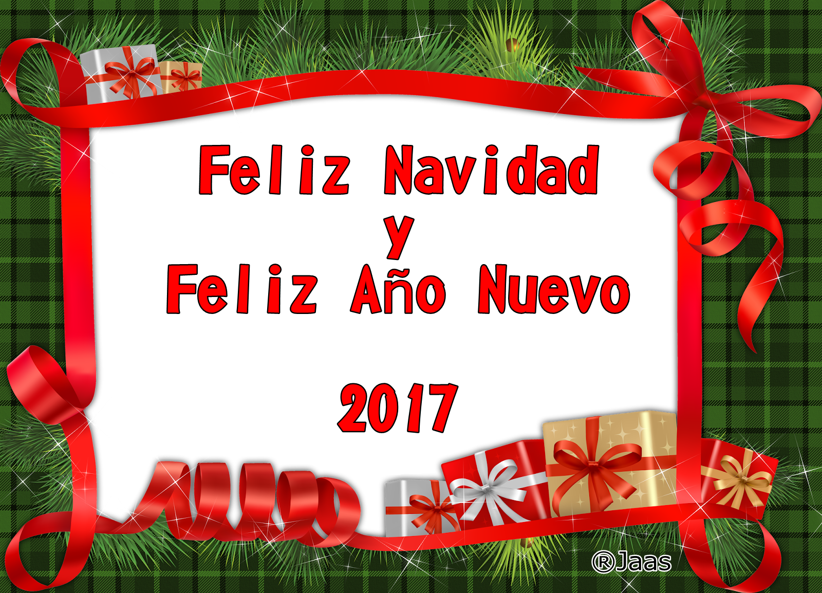 Imágenes de tarjetas de feliz navidad y feliz año nuevo 2017.