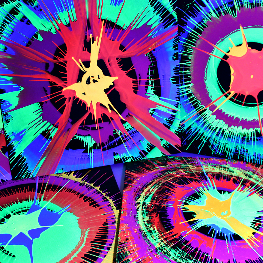 Mark Montano Black Light Neon Spin Art DIY
