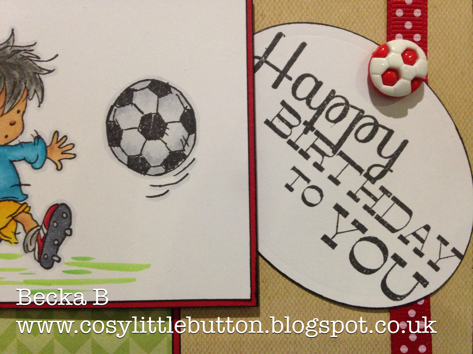 My Little Space: Footballer birthday card