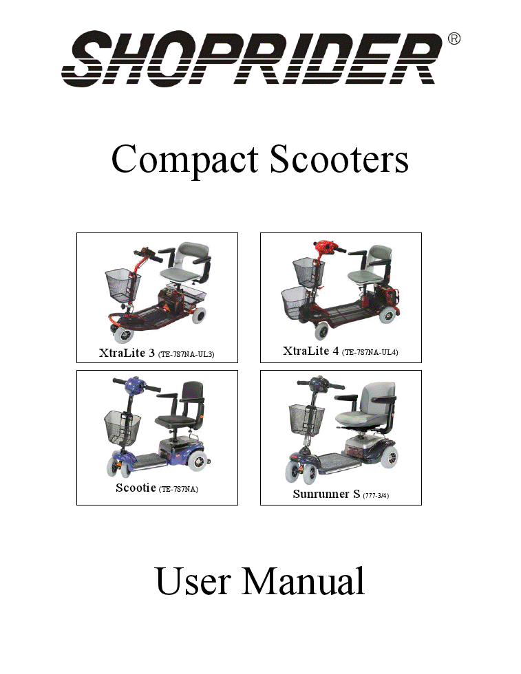 Compact Scooters User Manual | Owners and Service Manual Guide