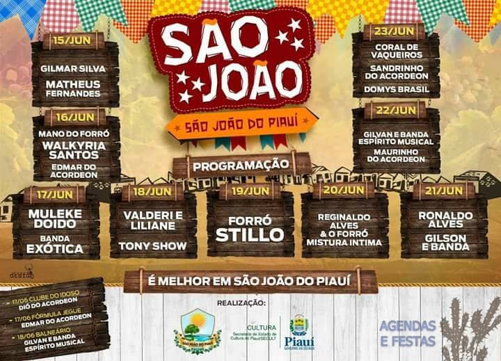 FESTA JUNINA 2017 EM SÃO JOÃO DO PIAUÍ PI DE 16 A 23 DE JUNHO Agendas e Festas