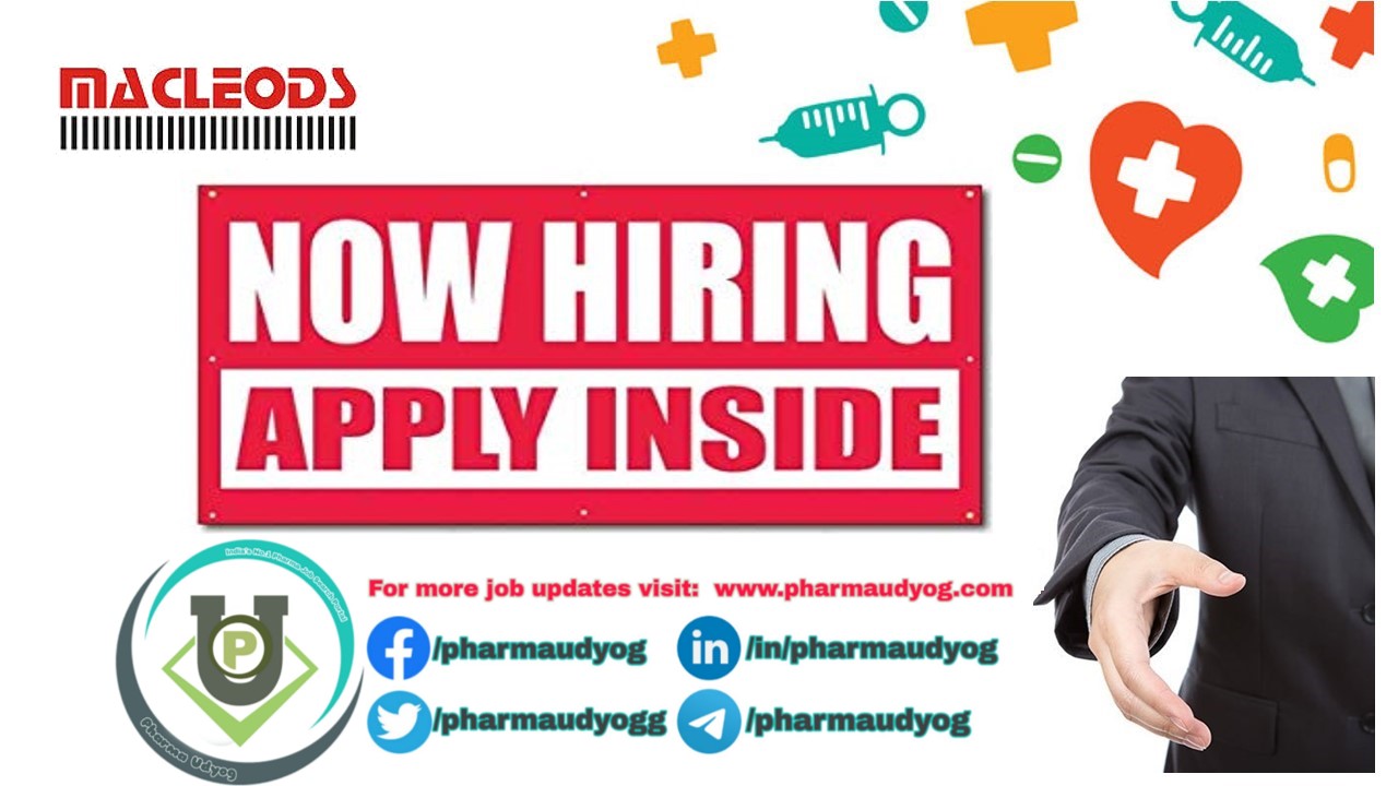 MacLeods Hiring for API Production at Sarigam Send CV Pharma Jobs